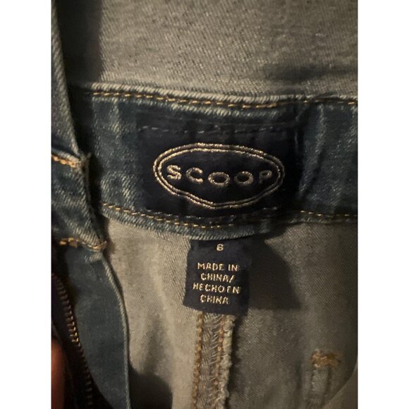 Scoop Women’s Stretch Denim Jumpsuit –‎ Size 8, Cropped, Drawstring Waist - Picture 6 of 14